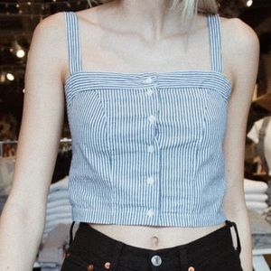 Brandy Melville Astrid cropped button up tank top